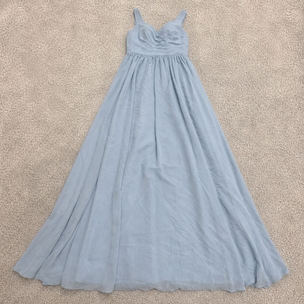 Azazie Light Blue Chiffon Bridesmaid Dress